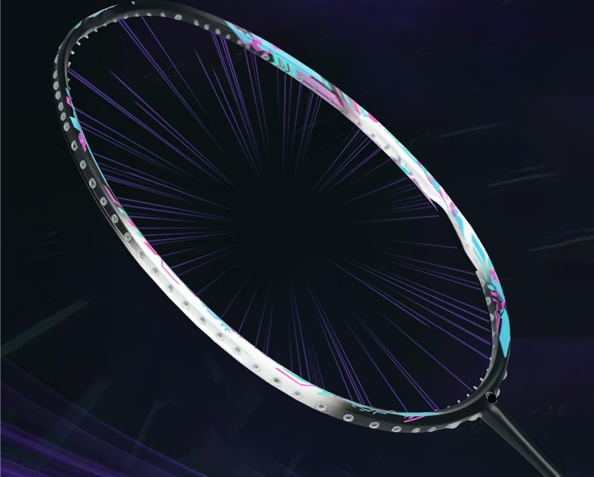 Badminton Set Racchetta Speed ​​in Fibra di Carbonio Completa Max 28 libbre 5U Tre Colori