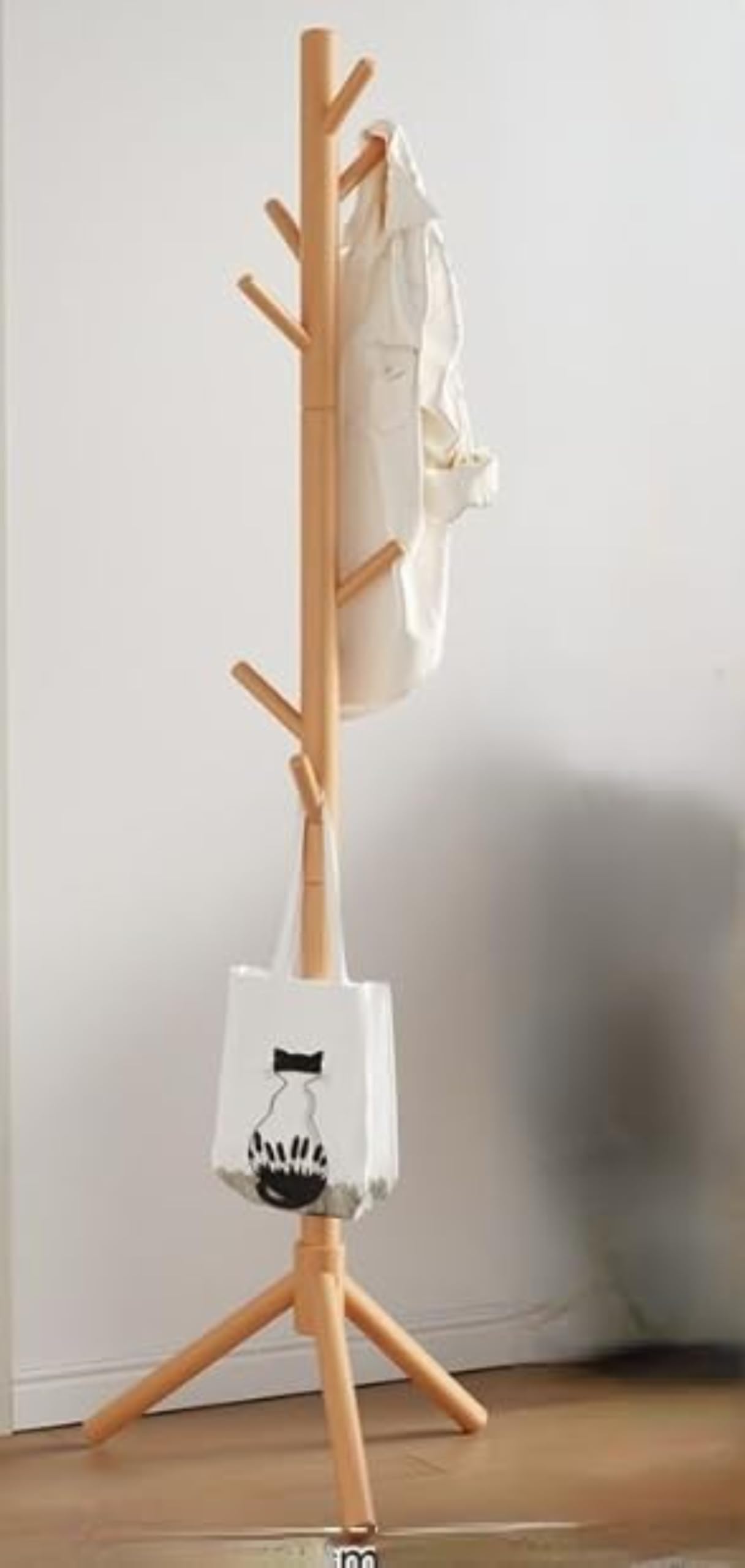 Amazon.co.jp: 木製ポールハンガー 玄関ハンガー ツリーハンガー