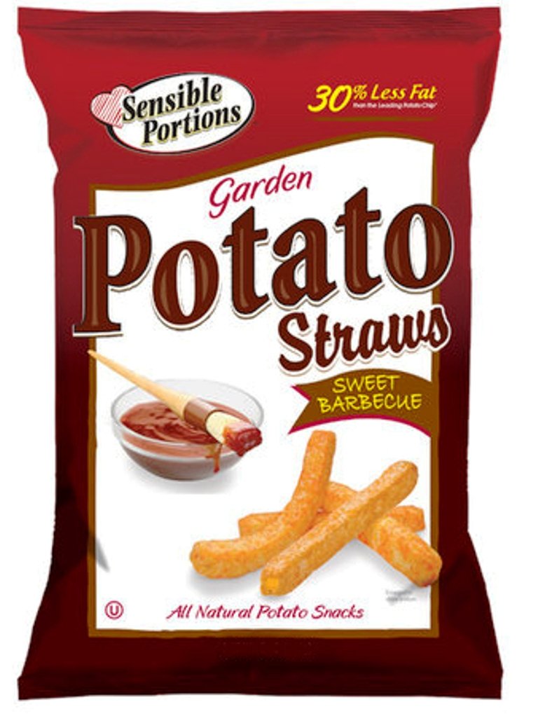 Sensible Portions Potato Straws, BBQ, 1 Ounce (Pack of 24)