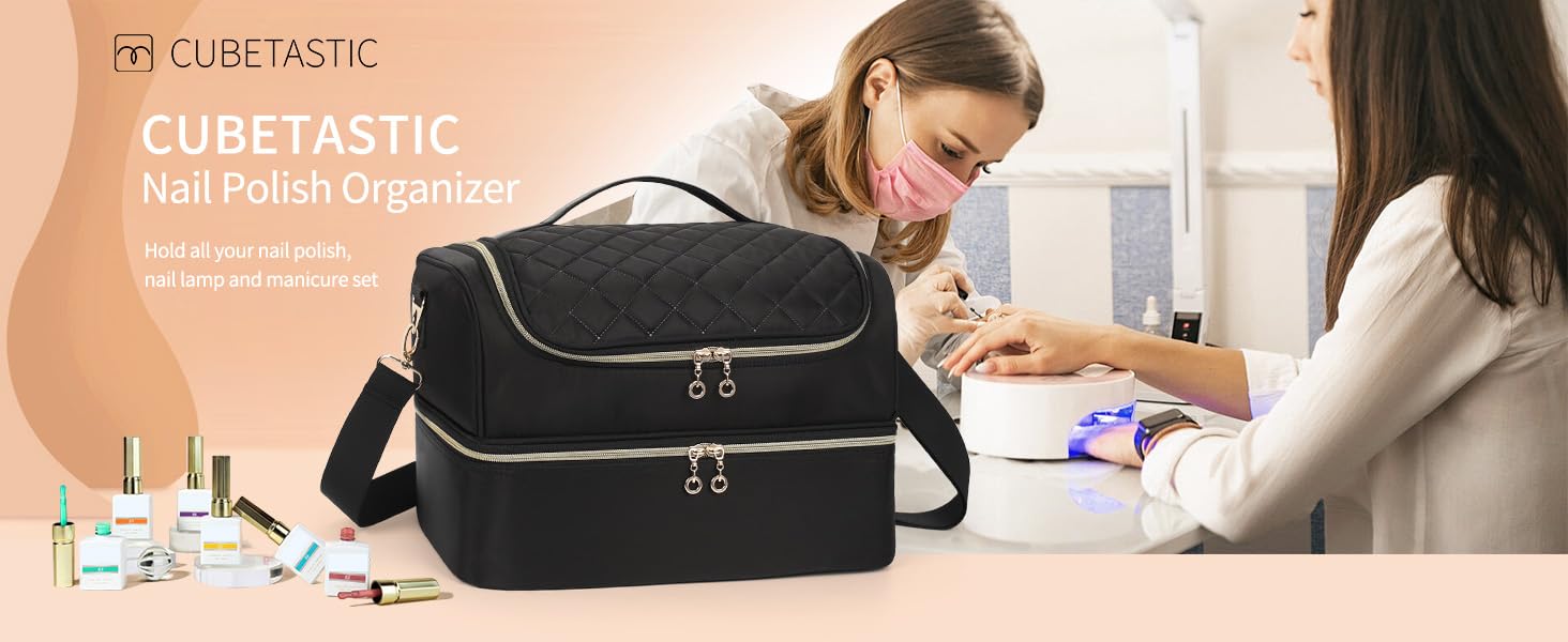 Nail Polish Organizer Case for Nail Supplies and Manicure Tools