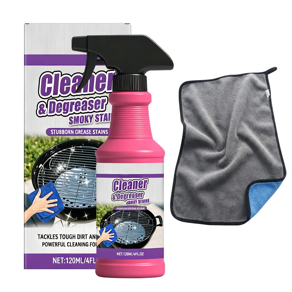 Fast-Acting Heavy-Duty Grill Degreaser Spray, 2026 Nuovo Super Pulitore Forni e Griglie, Sgrassatore Cucina, BBQ Grill Cleaner for Outdoor Grills per Rimuove Grasso, Residui e Incrostazioni (1Pcs)