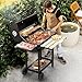 YITAHOME L Charcoal Smoker BBQ, Portable Barbecue Grill with Height Adjustable Charcoal Tray & Temperature Gauge for Party, Camping, Patio, Garden, Comes with Kitchen Tong