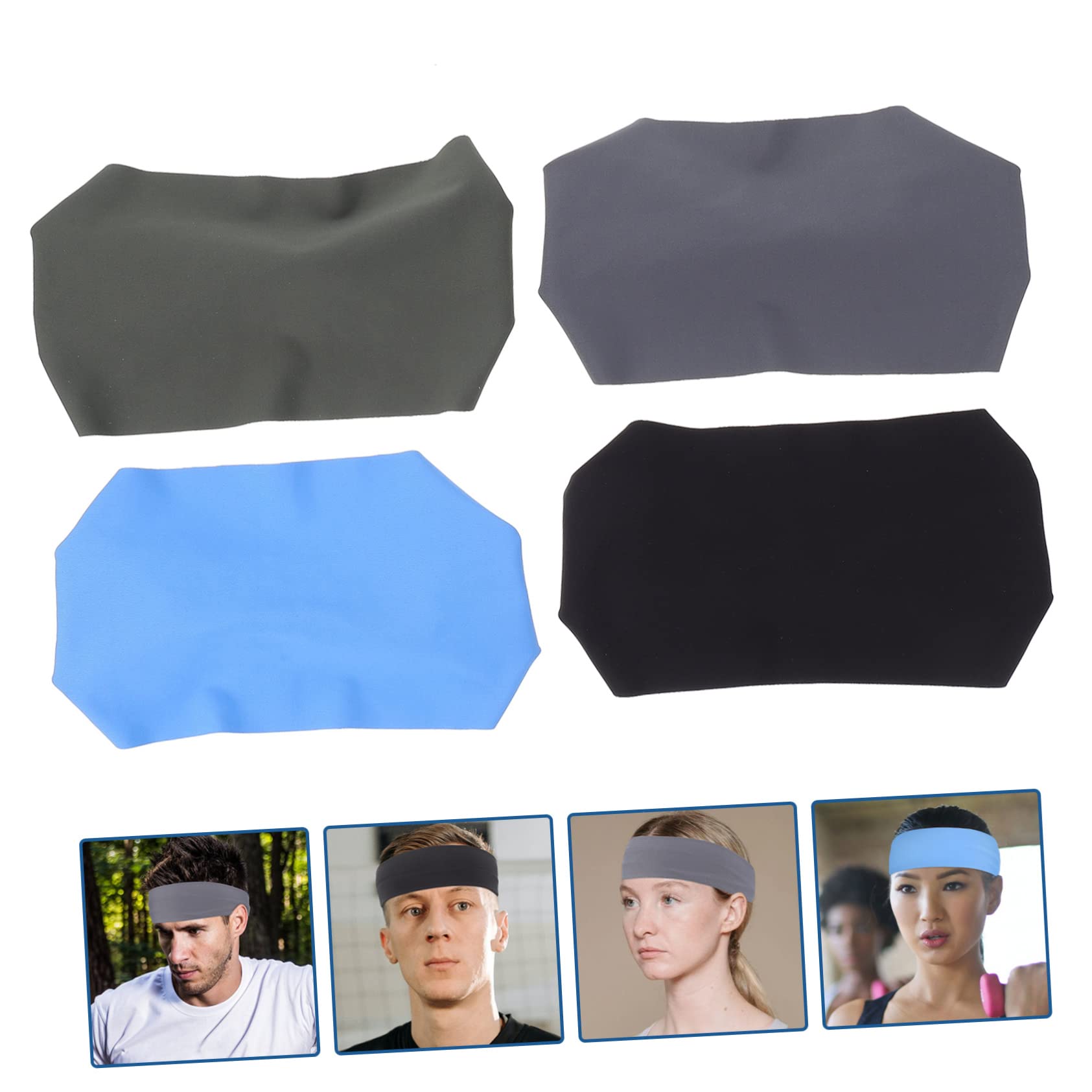 16 Piezas Diadema Deportiva Diadema De Entrenamiento s Antideslizantes De Tenis Unisex. Banda Elástica para El Sudor Corriendo s Venda Poliéster