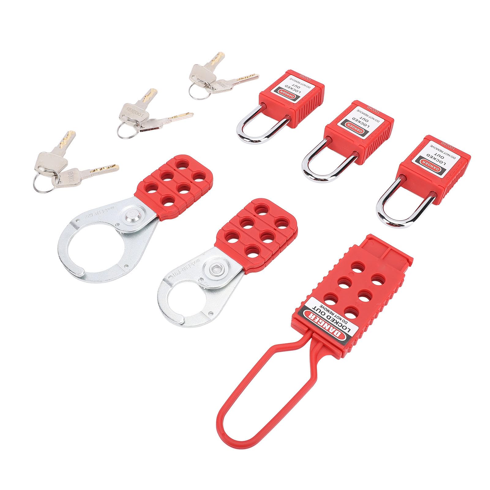 SEAFRONT Zestaw Lockout Tagout, Odporna na Uderzenia Kłódka Bezpieczeństwa | Budowa z Polipropylenu, Obudowa Antywłamaniowa, Hak ze Stali Nierdzewnej, do Użytku Wewnętrznego/na Zewnątrz, Zawiera