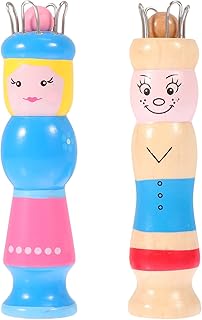Wood Doll Knitting Spool 2pcs Bracelet Knitting Tool French Knitter Knitting Spool Wood Knitting Tool DIY Bracelet Knitting Machine Knitting Knitter