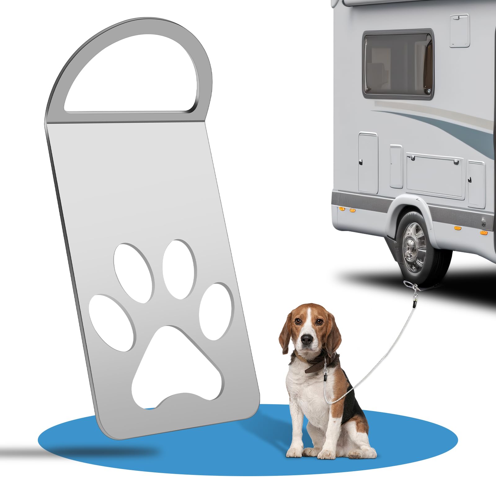 Anclaje de Suelo para Perros Espesar 0,4 cm 304 Acero Inoxidable Engrosamiento, Ancla para Perros Ideal para Salir con el Perro, Placa de Suelo Fácil de Usar