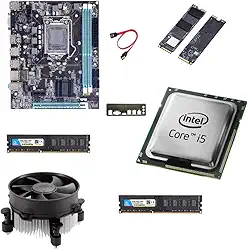 Kit Upgrade - Intel Core i5-3570 + Placa Mae Lga H61 1155 + 16GB Ram DDR3 + NVME 256GB + Windows 11 instalado, além de jogos | Kit Para Montar PC GAMER de Entrada
