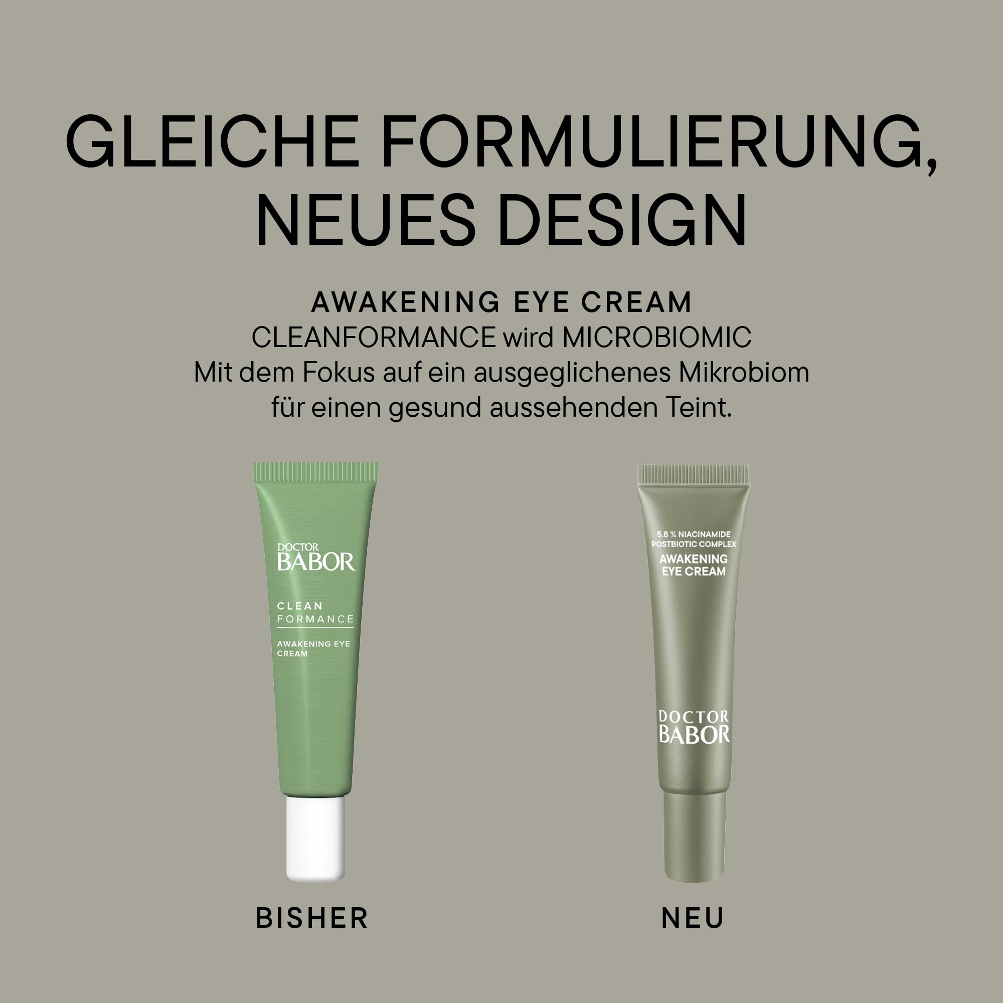DOCTOR BABOR Microbiomic Awakening Eye Cream (15 ml) – vegane Augencreme zum Kaschieren von Augenschwellungen – professionelle Augenpflege für eine strahlende Augenpartie