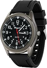 Watches Men's Quartz Watch, 45 mm Military Men's Watch with Leather Strap, Date, Calendar, Sport, Minimalist, Business, Casual, Tactical Army Watches, Watch, Gifts for Men