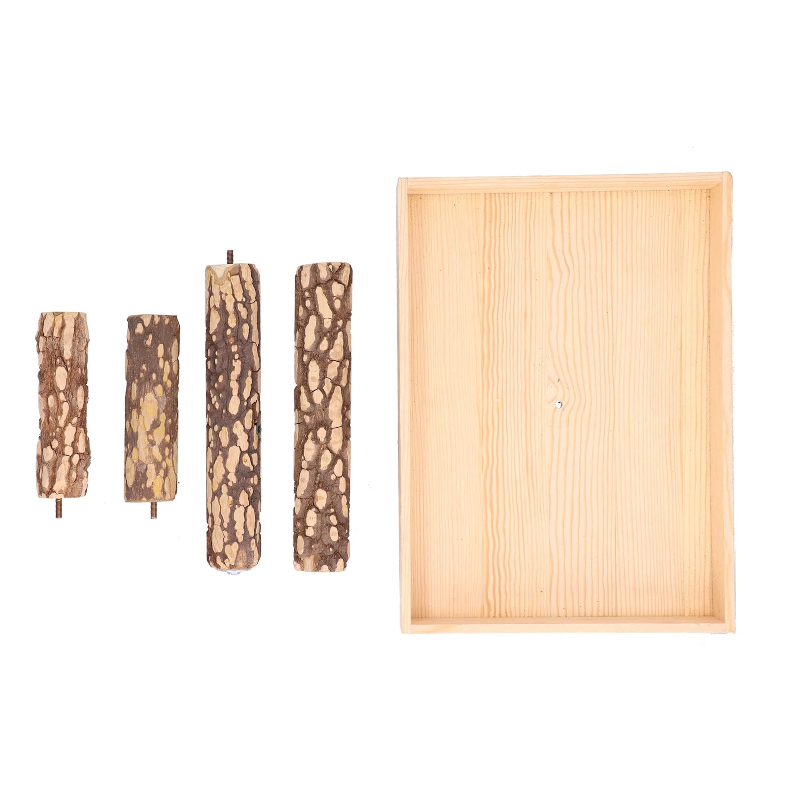 Puesto de Juegos para pájaros, Plataforma de Base Segura para Patio de Juegos con Percha de Madera para Loros, Entrenamiento de Aves