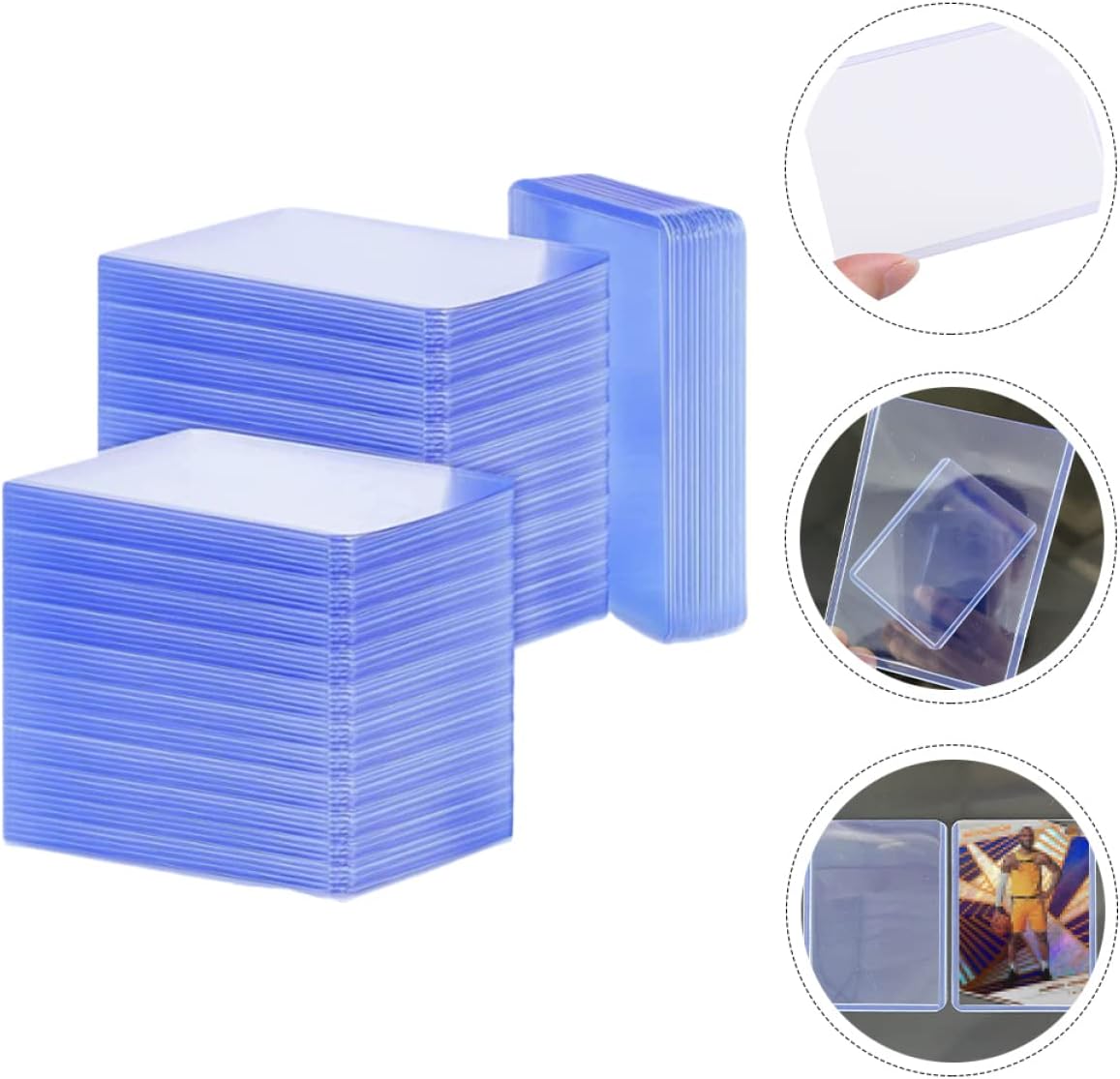 100pcs Cards Protective Covers Scratch Sleeves for Trading Cards Baseball and Football Collectibles Lightweight Portable for Safe Storage and Display