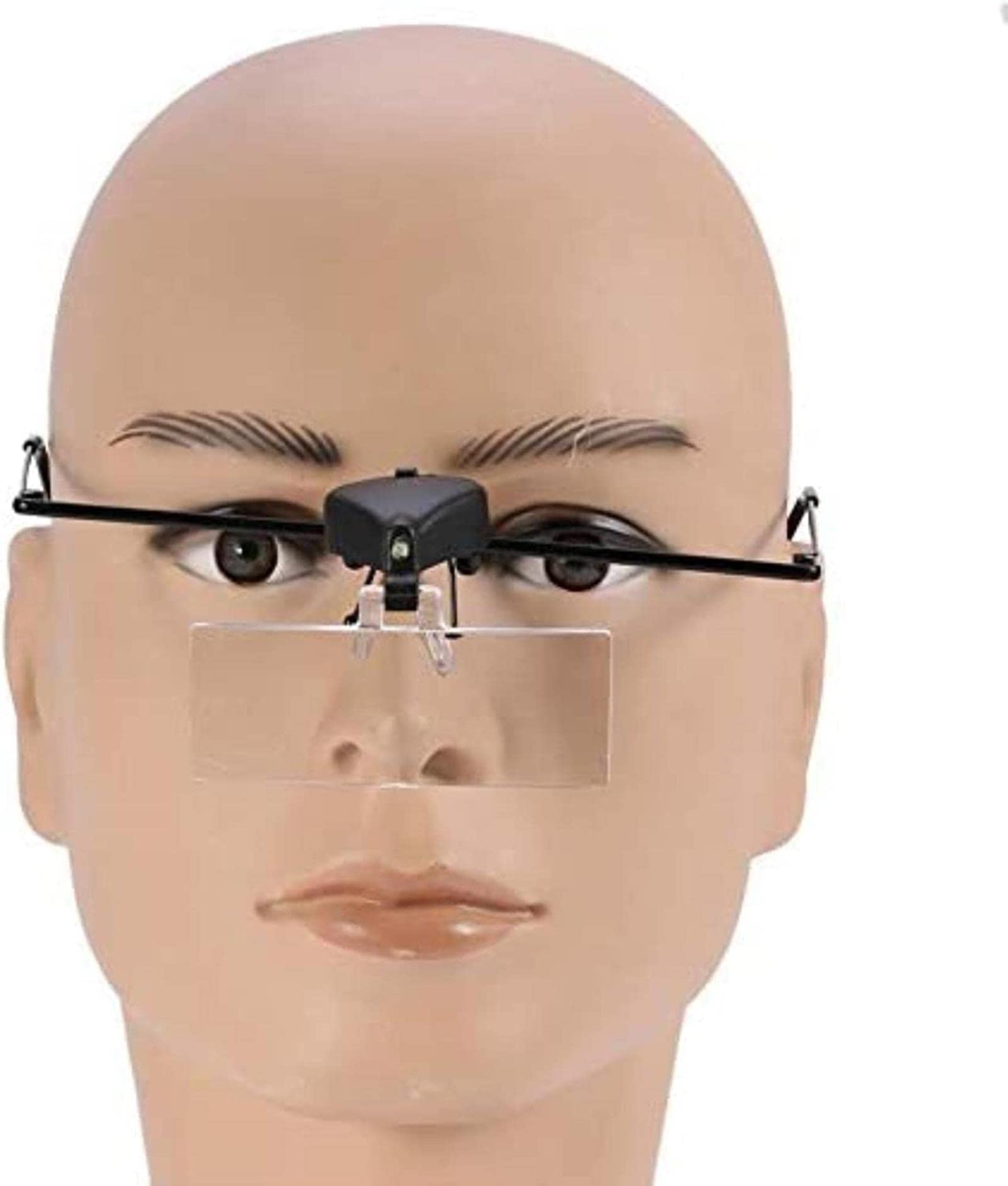 Lupa, Lupa De Diadema con Luz Led, Lupa para Gafas 1.5X 2.5X 3.5X, Lupa Led para Gafas, Lupa De Mano Estabilizada