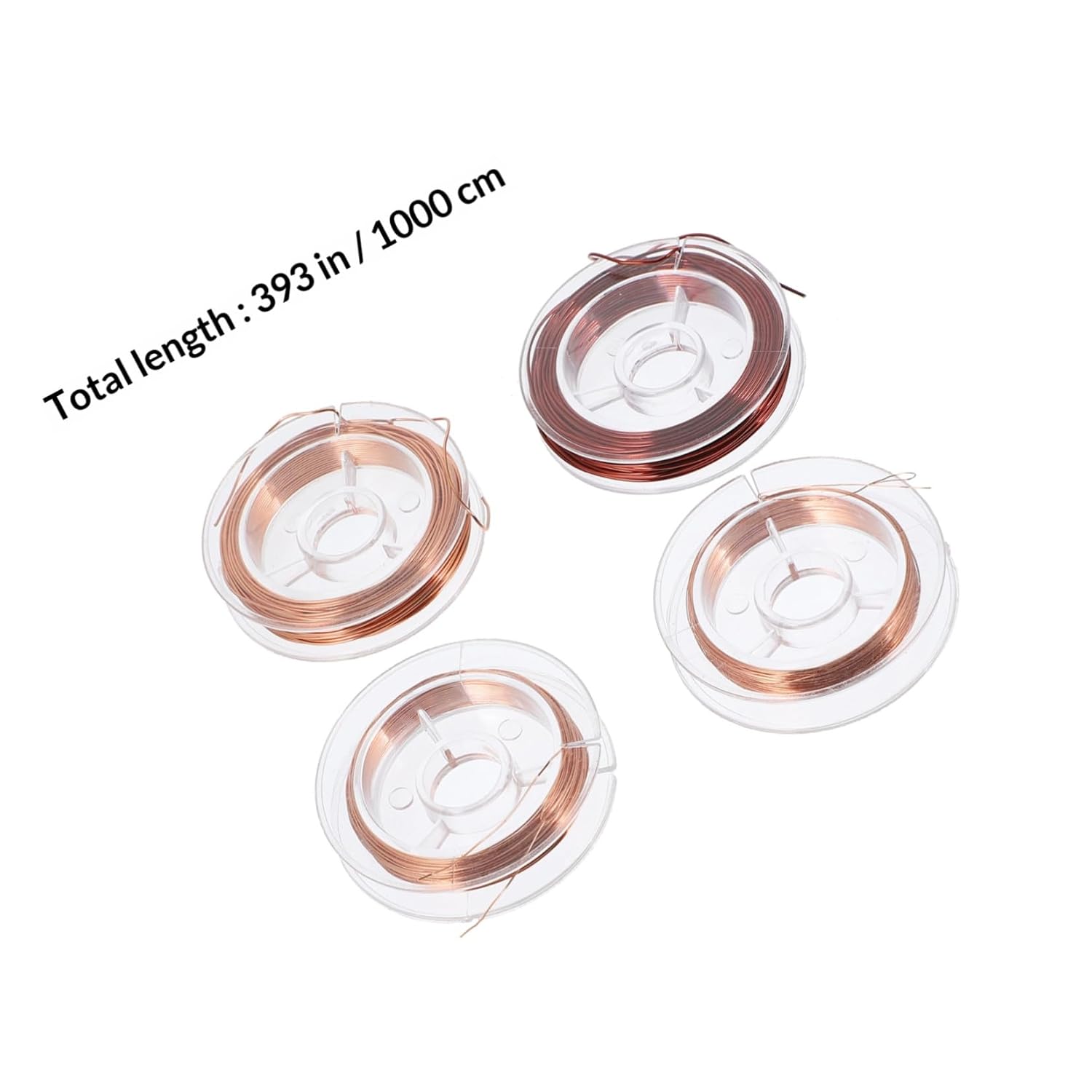 Holibanna 4 Rolls 10M Enameled Copper Magnet Wire Set Pure Copper Wire for DIY Craft 0.2Mm 0.3Mm 0.5Mm 0.6Mm Diameter Suitable for Coil Winding and Electrical Projects