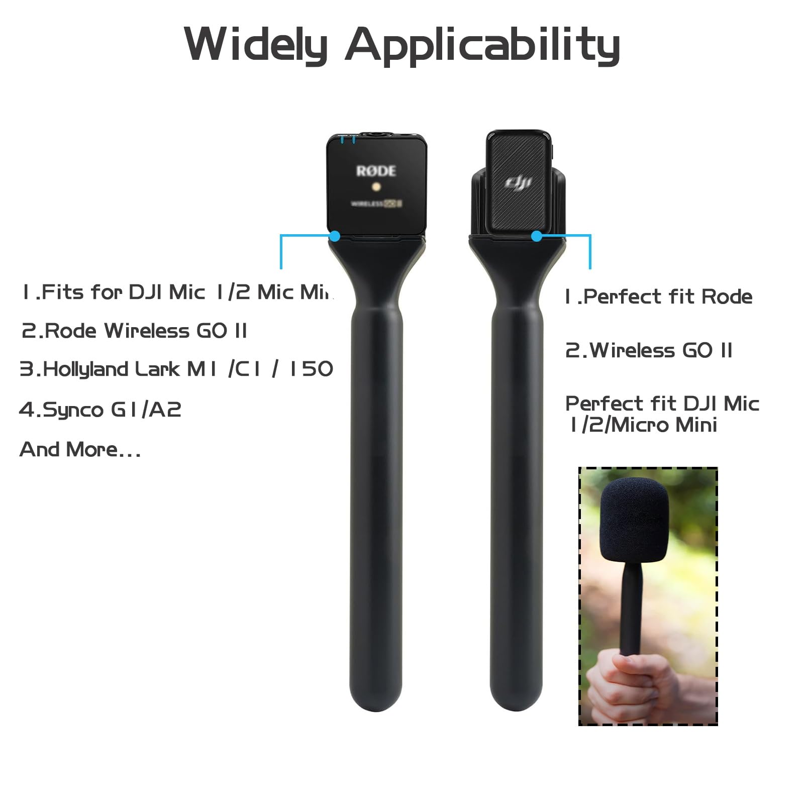 Amazon.co.jp: DJI Mic 1/2用ホルダー、Rode Wireless GO 2用