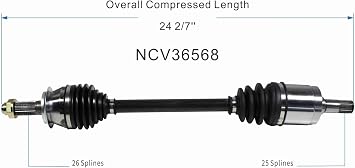 GSP NCV36568 CV Axle Shaft Assembly - Left Front (Driver Side), black/silver
