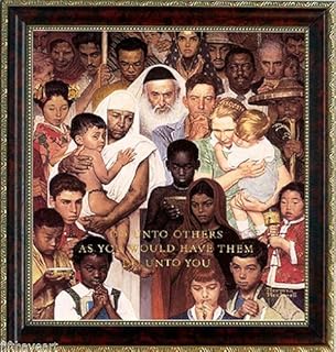 Norman Rockwell Poster Do Unto Others Framed Art Print