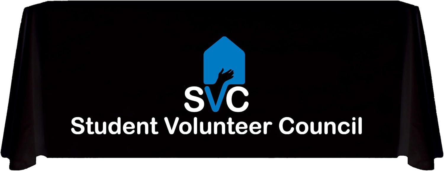 Personalized Add Your Own Logo Custom Tablecloth 6' Burgundy Table Cover - Table Throw