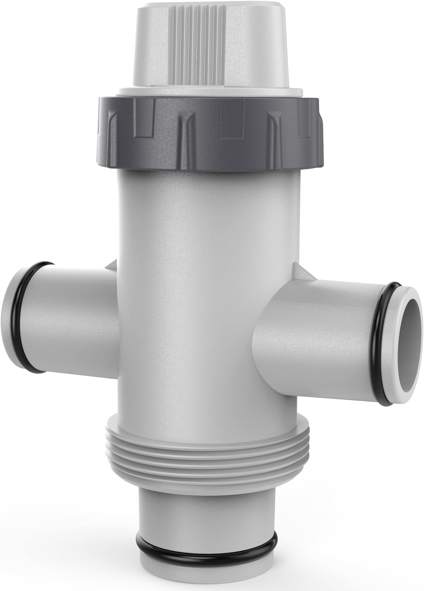 Split Swimming Pool Hose Plunger Valve, 2 in 1 Hose Plunger Valve, Above Ground Pools Accessories, On Off Plunger Valves Swimming Pool Part for Filter Circulation System