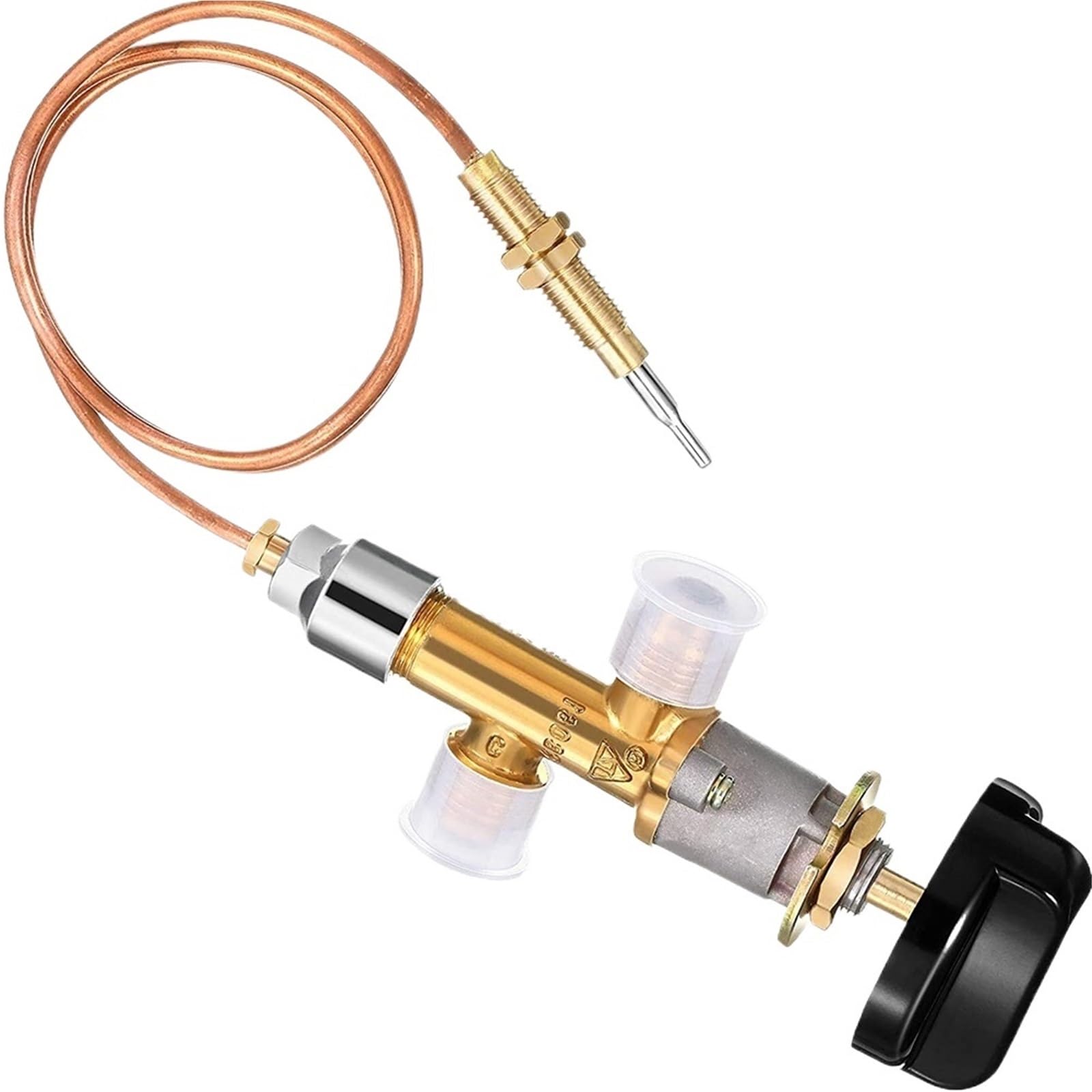 1 kit de válvula de control de seguridad de fallos de gas de baja presión para chimenea, calentador de gas, reemplazo de termopar 5/8-18UNF