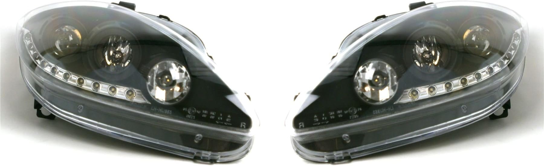 Junyan PHL9204 Black LED DRL Projector Headlights