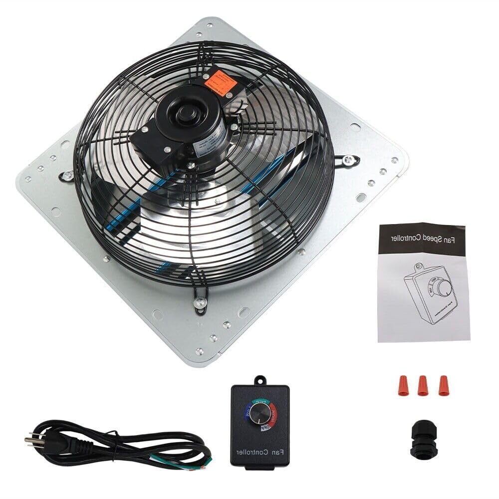 Replacement-Parts for Aluminum 12" Wall Mounted Shutter Exhaust Fan High Speed with Controller 1620RPM Mod-W91R-1833