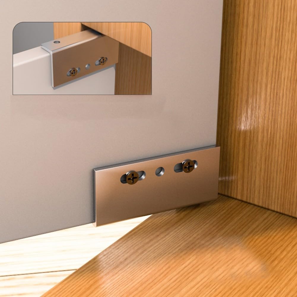 Iron Pivot Hinge Set for Wooden Doors, Right Angle Door Hinge Heavy Duty Cabinet Hardware for Furniture Cupboard Display Case Drawer, Silver(Silver)