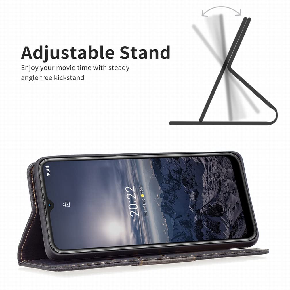 FMPCUON Cover per Nokia G21/Nokia G11, Custodia Sintetica in Pelle, Tasca Slot Carta, Supporto Stand, Magnetica Chiusura Case,Viola