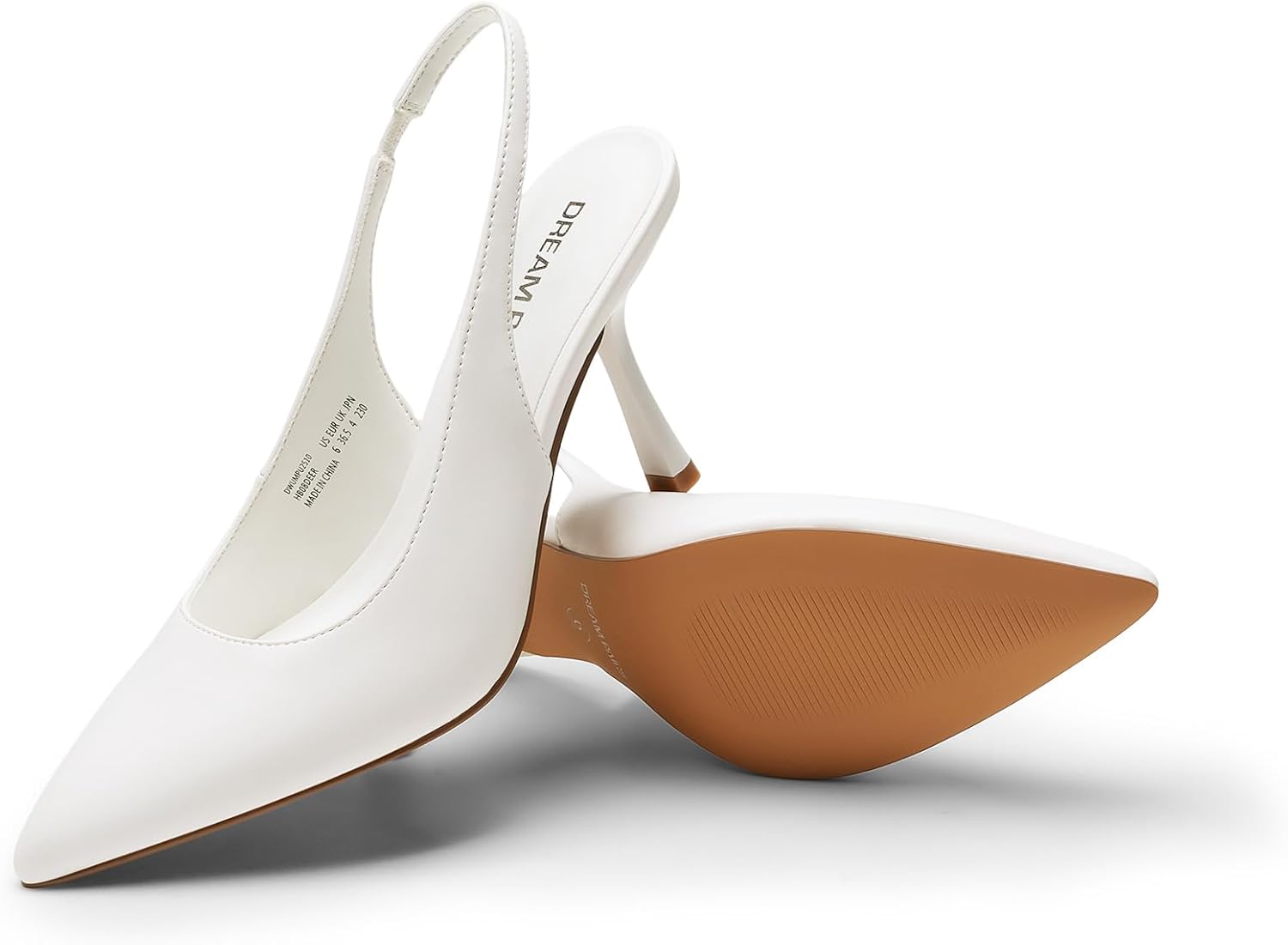 DREAM PAIRS Women's Heels Slingback Stiletto Pumps Shoes Pointed Closed Toe Kitten Heels Dress Bridal Elegant Wedding Sexy Party - Image 6