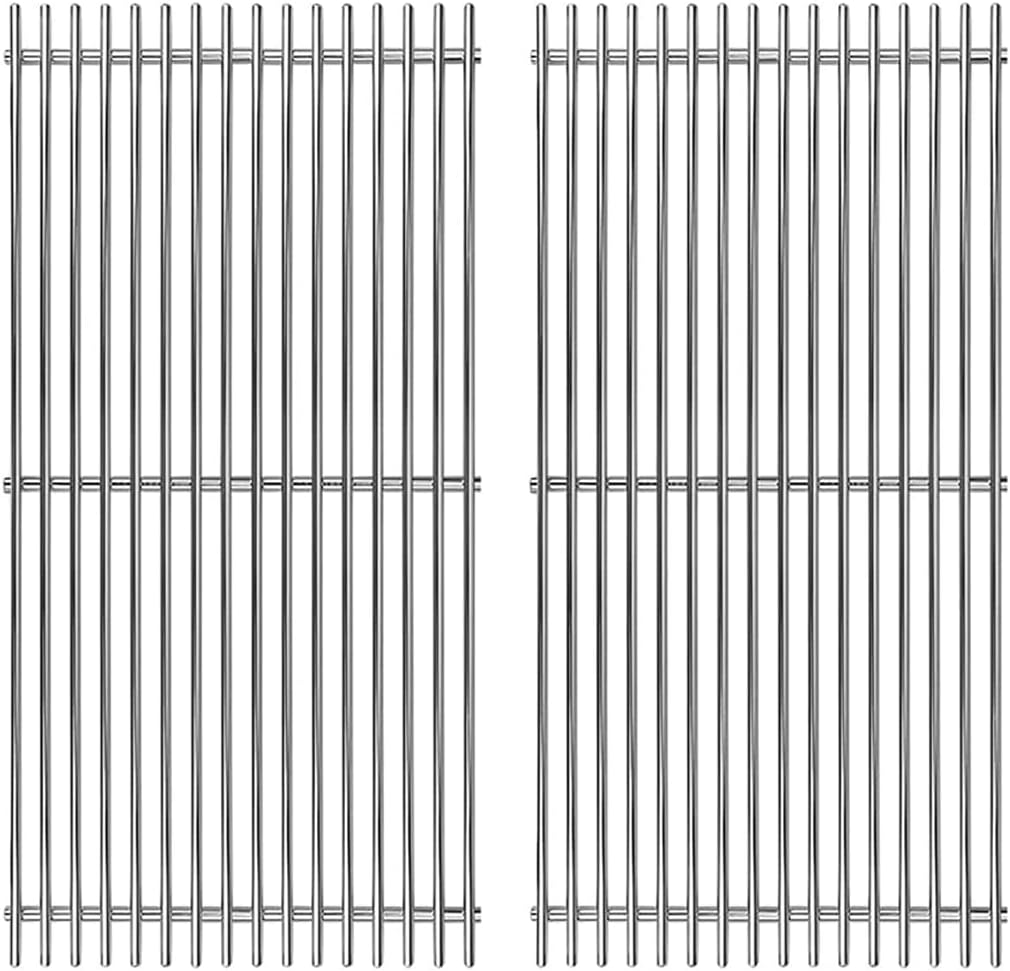 s6f652 (2-pack) 18 1/4" stainless steel gas grill grates for charbroil 461210010, 463210011, 463212511, 463215512, 463215513, 463215712, 463215713, 463215714, 463224611, 463244011, 463247009
