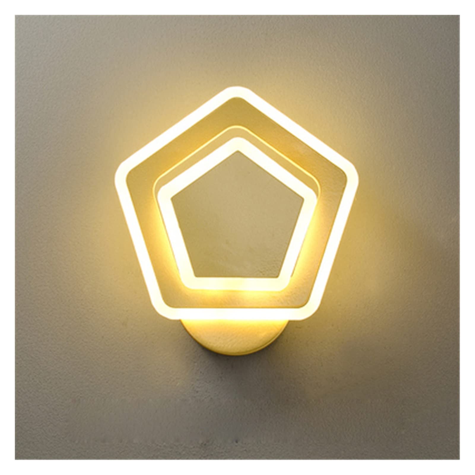 VDOQTLJT Wall lamp Bedroom Sconce Postmodern LED Light Simple Bedside Lamp Living Room Decorations Lamps Staircase Lights Pendant Ceiling Fixtures(C Golden)