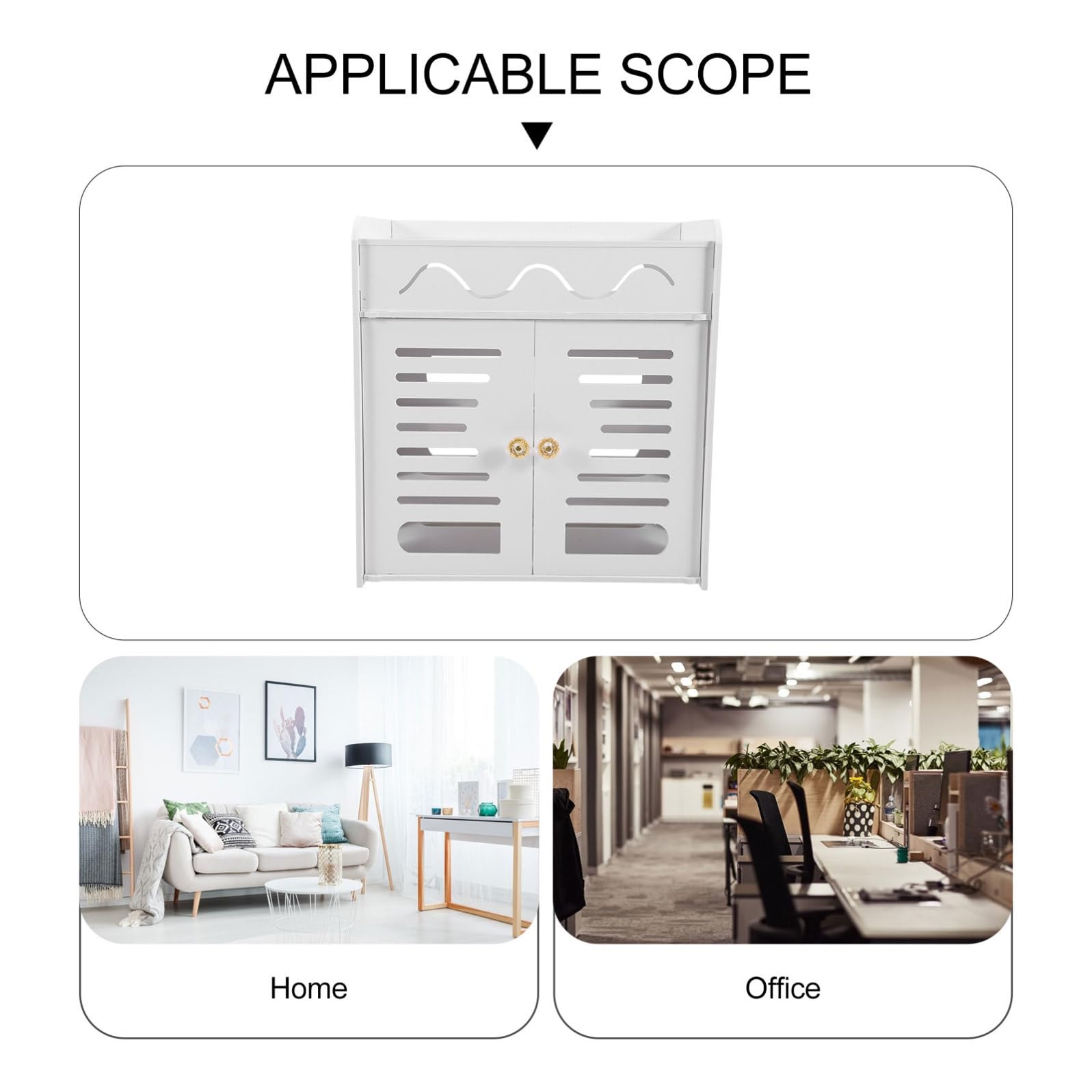 Healvian Scatola di Archiviazione per Router a 4 Strati Doppia Porta, Organizer per Cavi in Pvc Resistente al Calore, Design Compatto per Casa e Ufficio