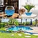 Skyflame 10-Pound Fire Glass Beads for Fire Pit Fireplace, 1/2-Inch Size Caribbean Blue Luster Decorative Blended Fireglass Drops for Landscaping