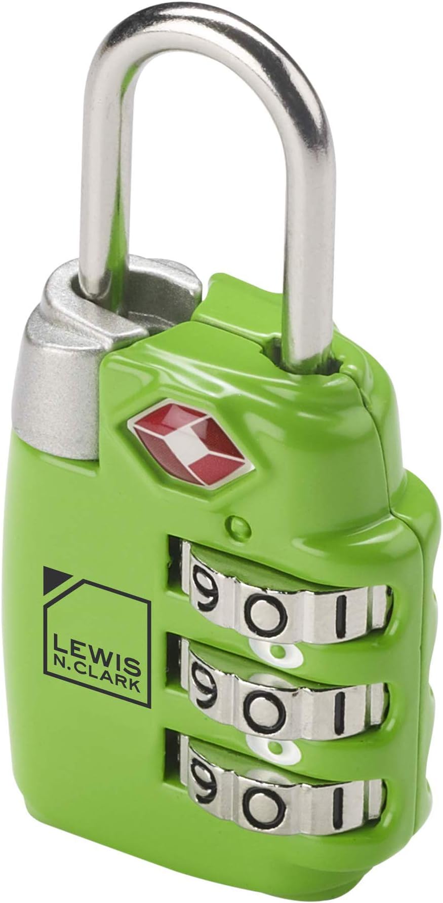 Travel Sentry TSA-Approved Luggage Lock, Large 3 Dial Combination with Easy Read Dials - Green