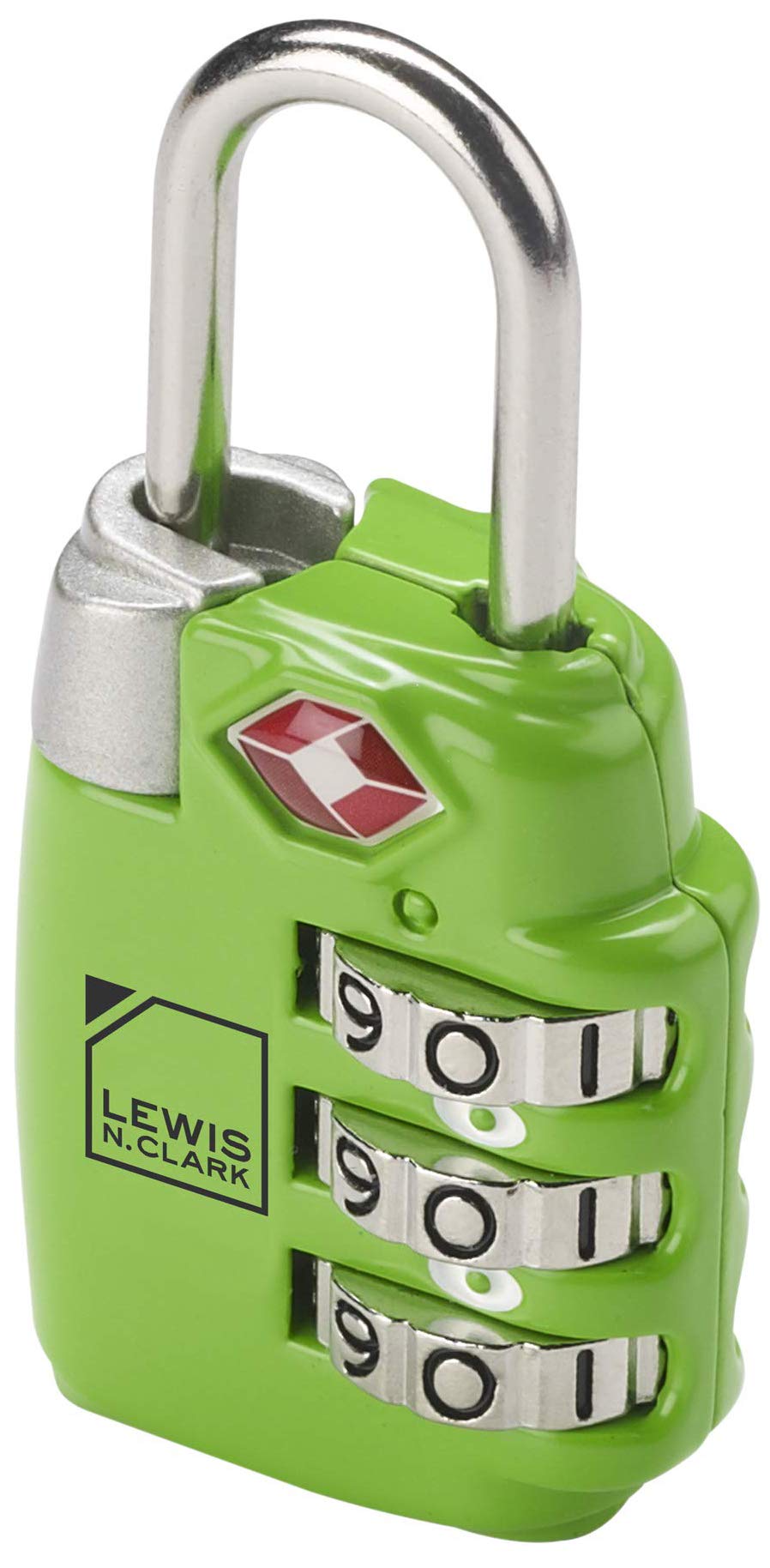 Photo 1 of Lewis N. Clark Travel Sentry Large 3dial Combo Lock, Green, One Size