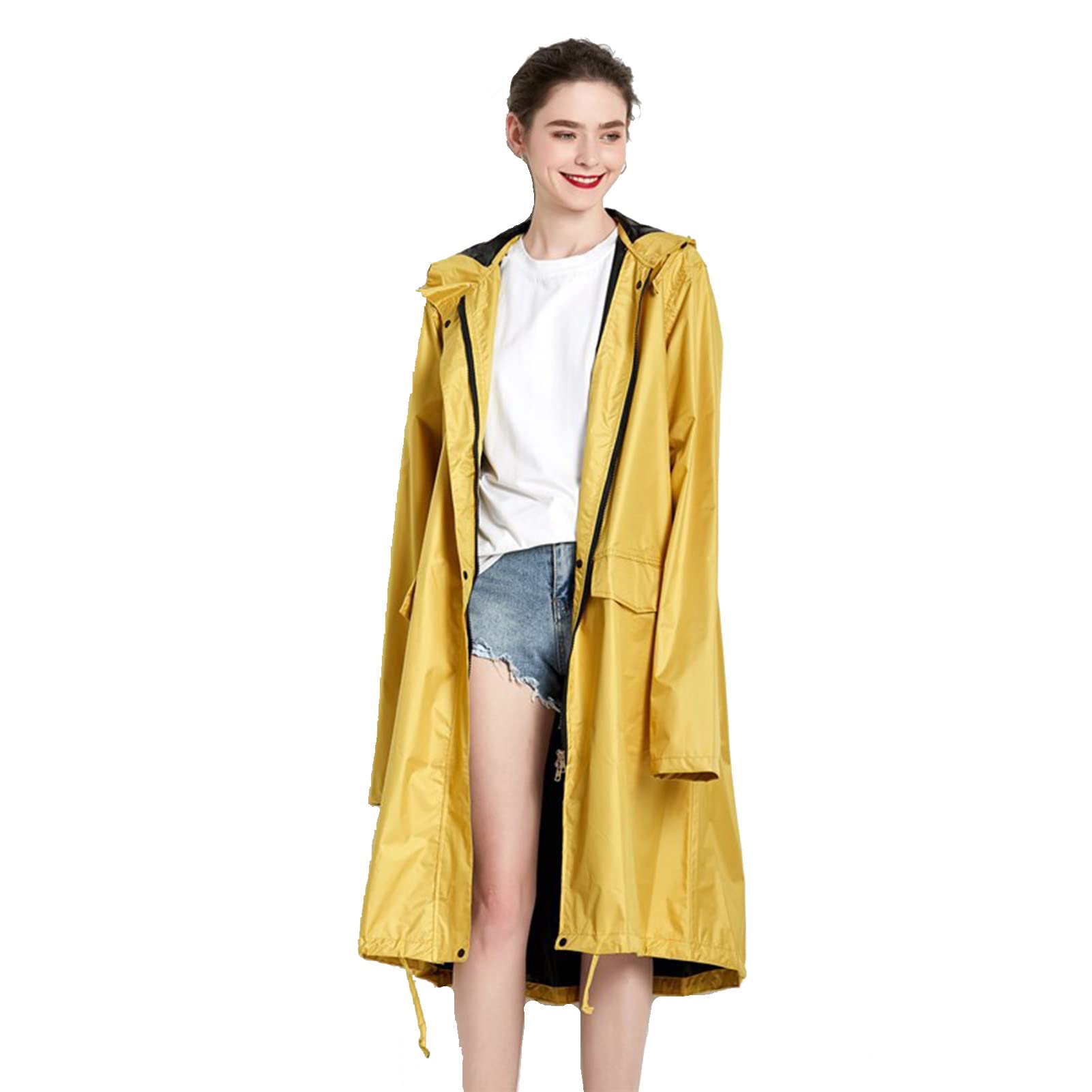Poncho de pluie avec poches pour adultes et femmes - Manteau imperméable léger