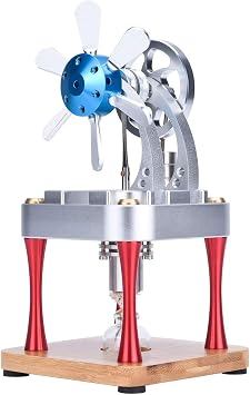Sunnytech Hot Air Stirling Engine Motor Model Science Physics Toy Home Office Desk Decor Kit M16-CF