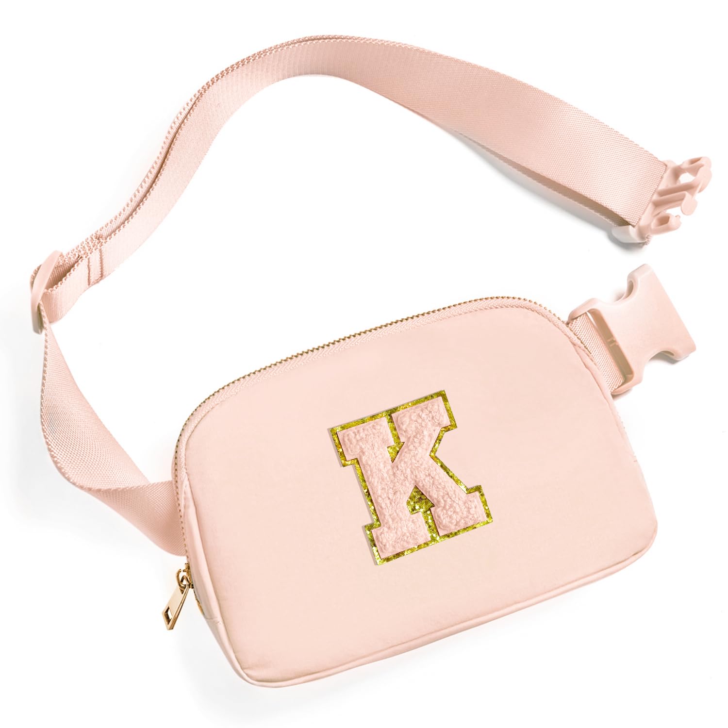 Gitus Gifts for 8 9 10 11 12 Year Old Girls Belt Bag Fanny Pack Crossbody Bags with Initial Letter Patch Cute Stuff Birthday Gifts for Teen Girls