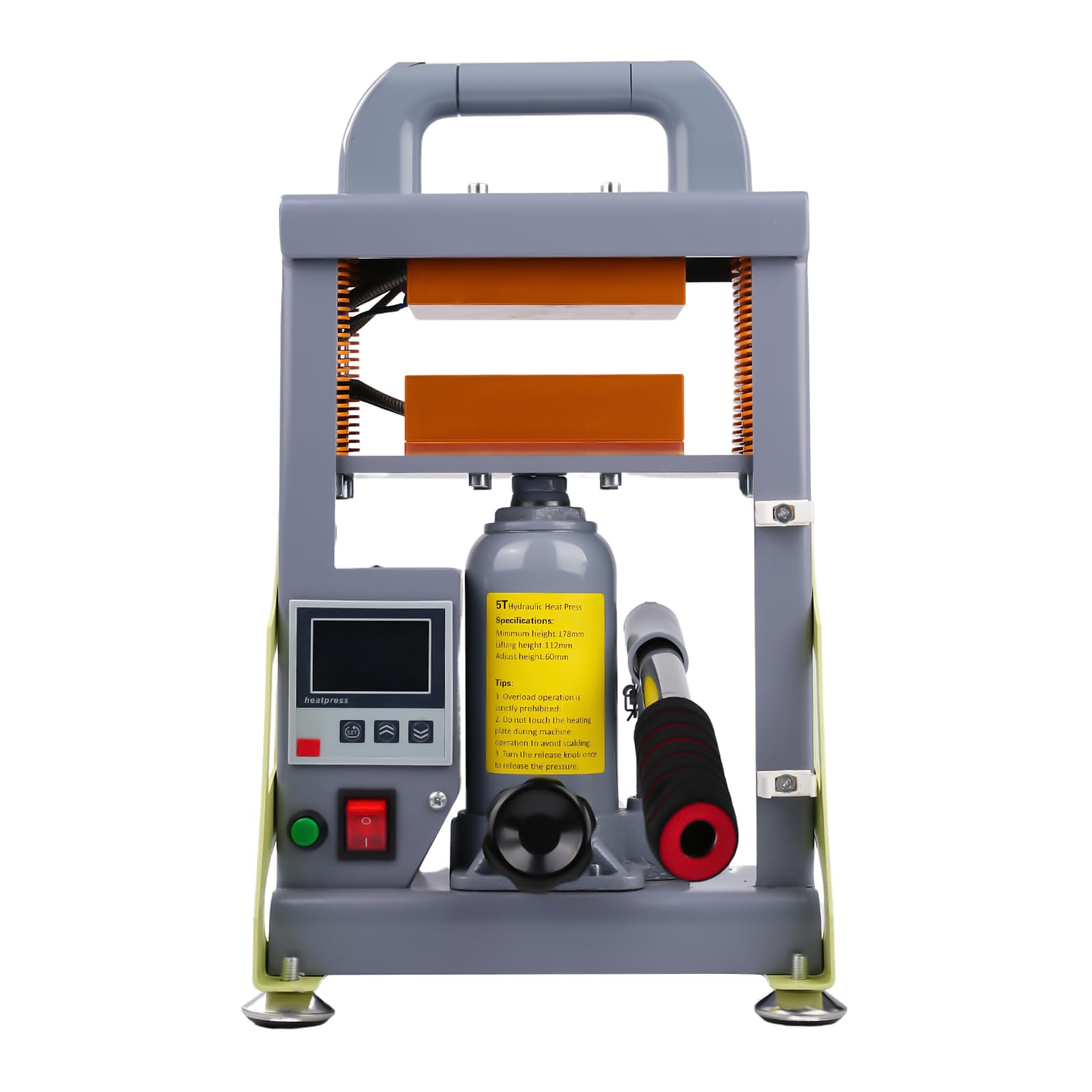 5 tonnellate di pressa a caldo idraulica manuale 600 W | doppia piastra di riscaldamento Macchina di estrazione di uvina ad alta efficienza per l'estrazione della resina per l'estrazione