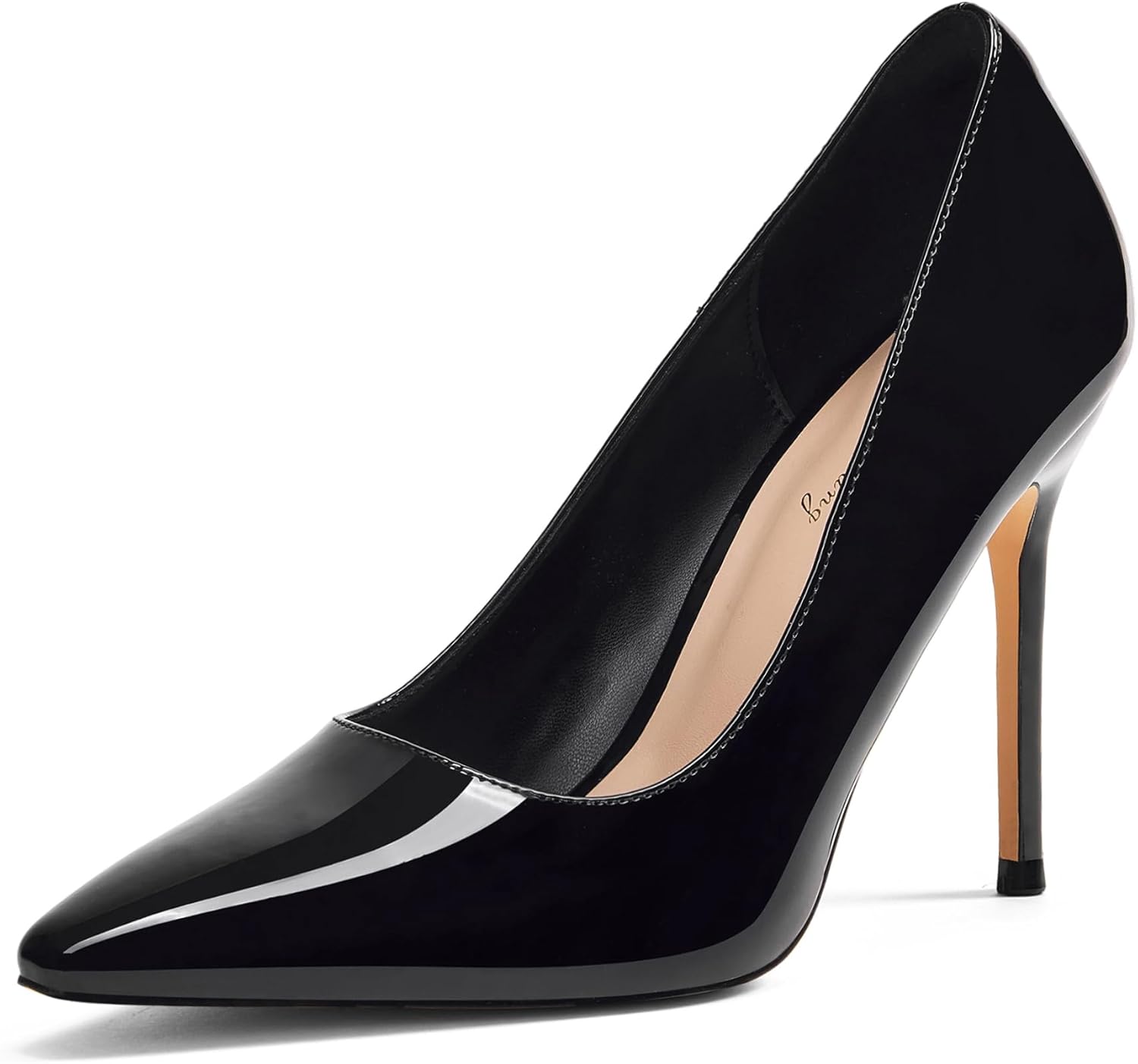 Elisabet Tang Women's High Heels Pumps Closed Pointed Toe Stiletto 4inch Heels Classic Office Special Dressy Wedding Pump Shoes