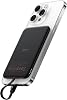 VEEKTOMX 5000mAh Slim Portable Charger with Built-in Lighting Cable - Power Bank Travel Phone Charger - External Battery Pack Compatible with AirPodsiPhone 14131211 Pro- Black