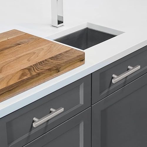 Miniatura 6 de Probrico Paquete de 20 manijas para gabinete, níquel satinado de 3 pulgadas (2.992 in), barra cuadrada en T, manijas de gabinete de cocina,