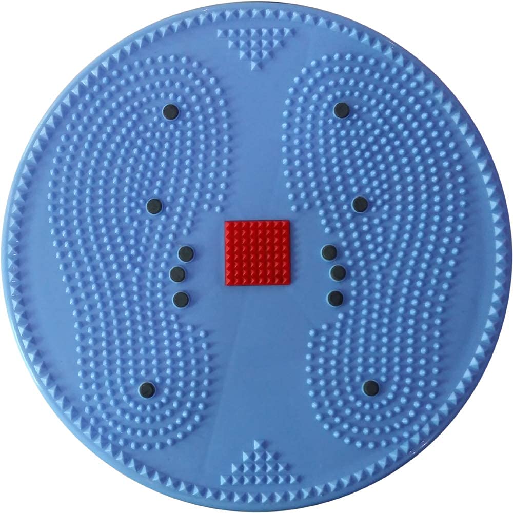 Wooden Foot Roller Double Twister Exercise Machine, Acupressure Mat with Big Disc, Yellow, 8x8x10 cm, for Home-image-24