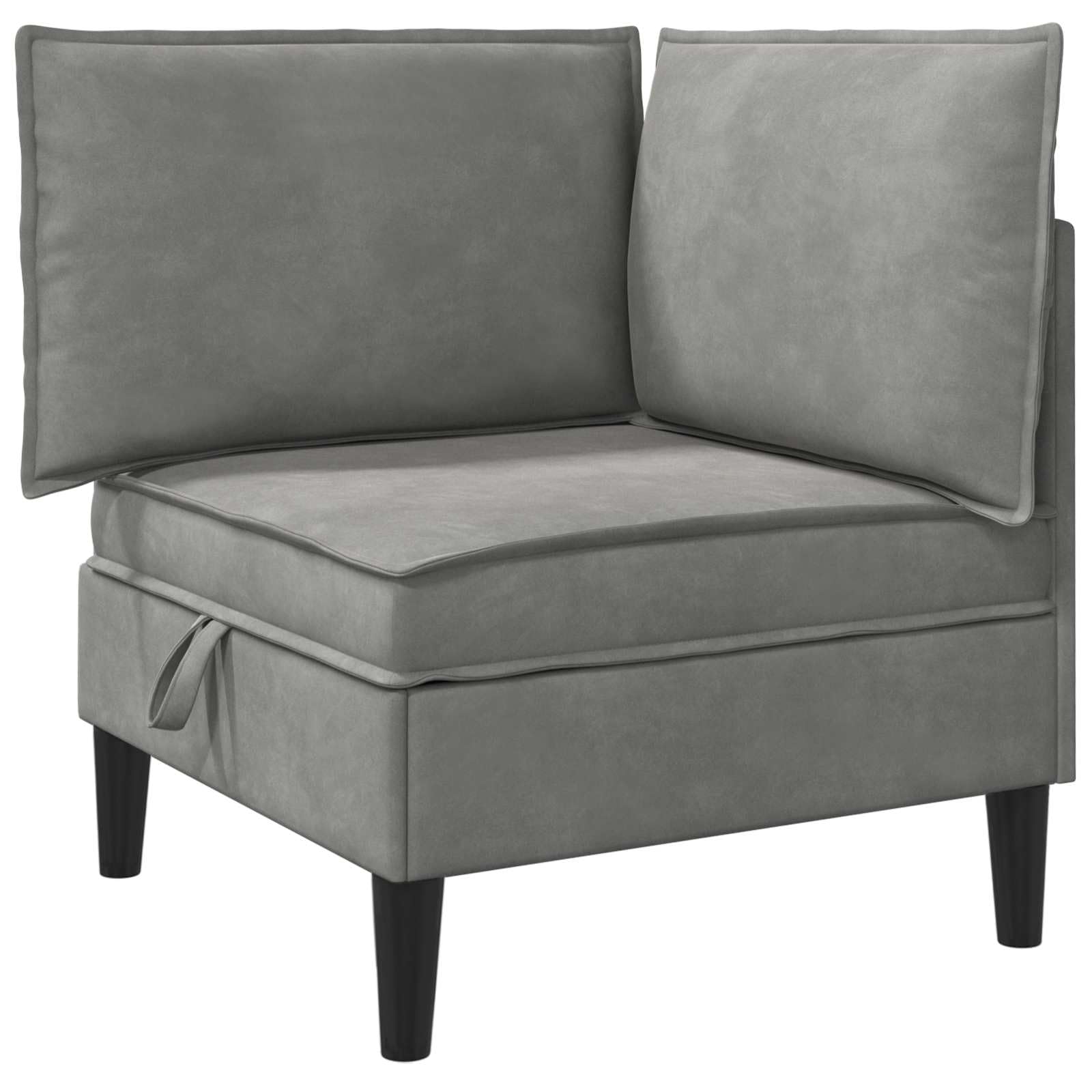 Wohnzimmergarnitur mit Kissen und Speicher, 3-teilig, Hellgrau, Samt, Sofa Set mit Sperrholzrahmen, 210 x 70 x 82 cm, ergonomisch, für Innenbereich, wohnzimmermöbel, sitzgruppe