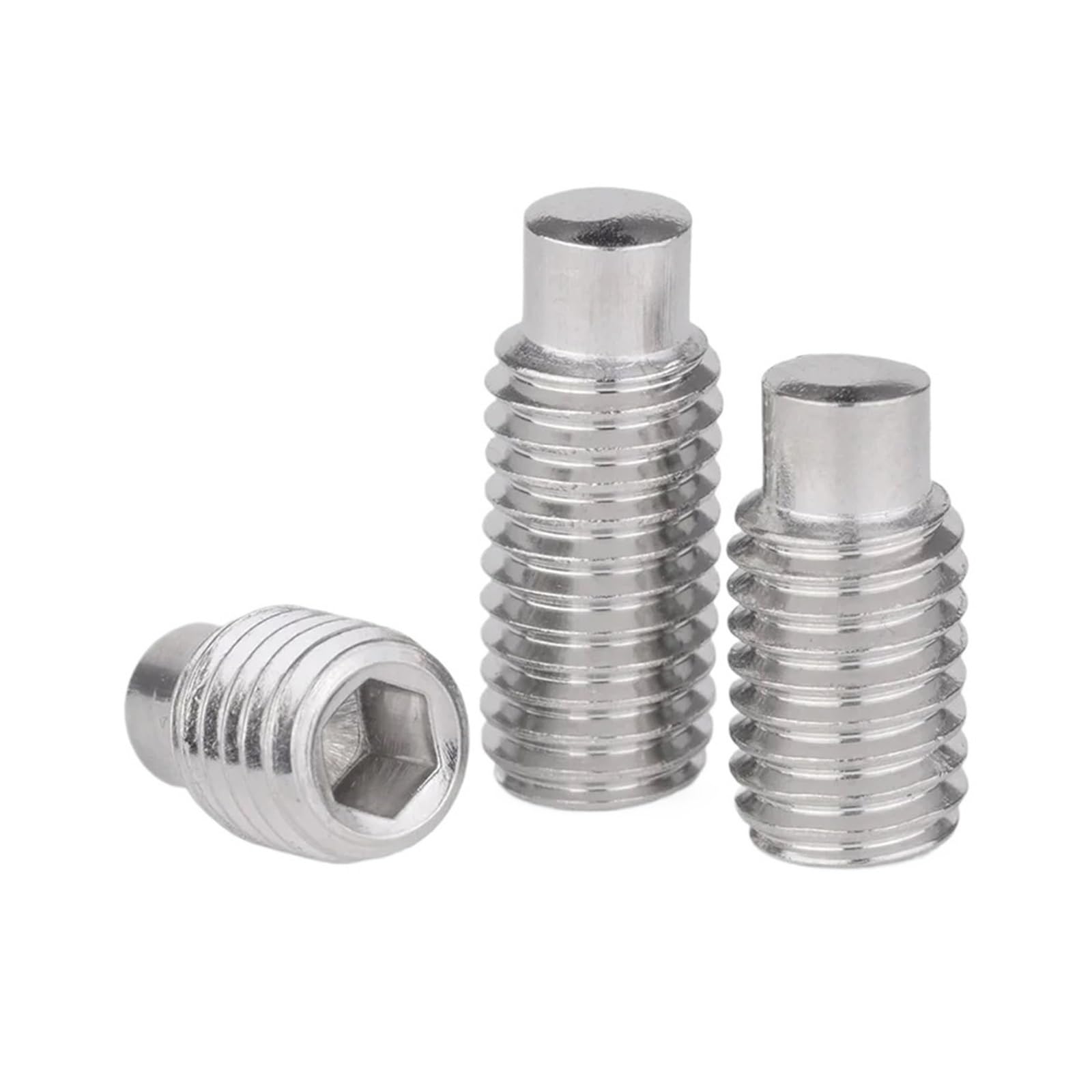 Tornillos de cabeza hueca Llave Allen Juego de 5 tornillos de fijación hexagonales de acero inoxidable 304 con extremo convexo.(35mm)