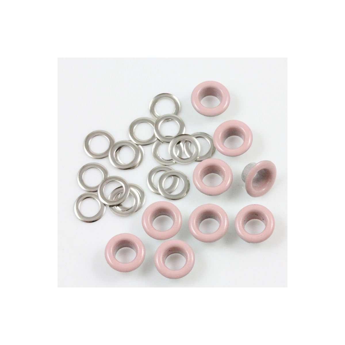 Beads4crafts Pink - C1272 50 X Round 5Mm Coloured Eyelets & Washers Leathercrafts Repair Diy Crafts (Pink - C1272)