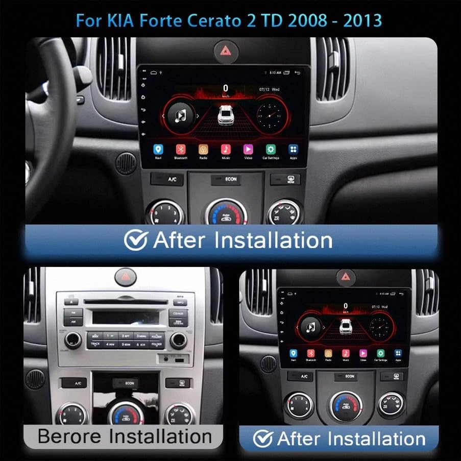 Radio de coche 2 DIN para KIA Forte con Mirror Link y Bluetooth estéreo 2