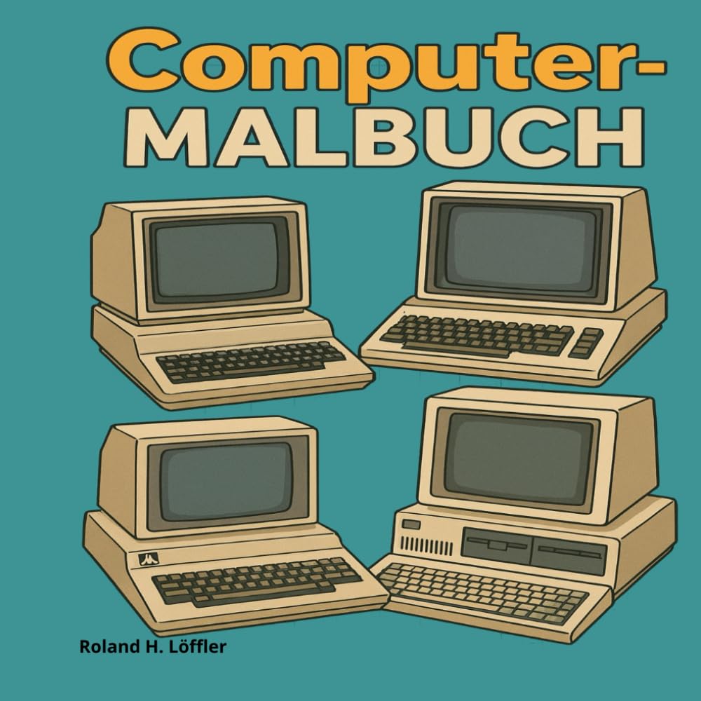 Computerspaß zum Ausmalen: Kreativität trifft Retro Technik! (Malbücher der KrikelKrakel Reihe)