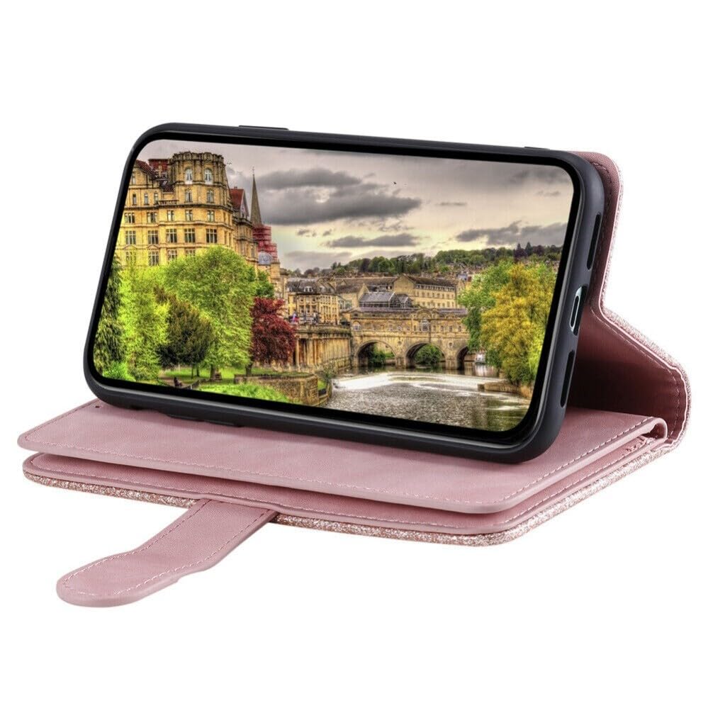 Protection Google Pixel 6A bleu cuir anti-perte avec fermeture éclair - 5