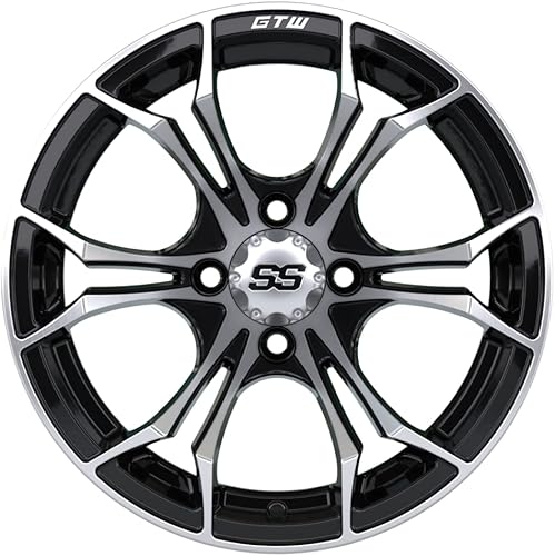 Miniatura 5 de GTW Combo de ruedas y neumáticos para carrito de golf de 14 pulgadas  GTW Spyder mecanizadasruedas negras en neumáticos Fusion Street 20530-14