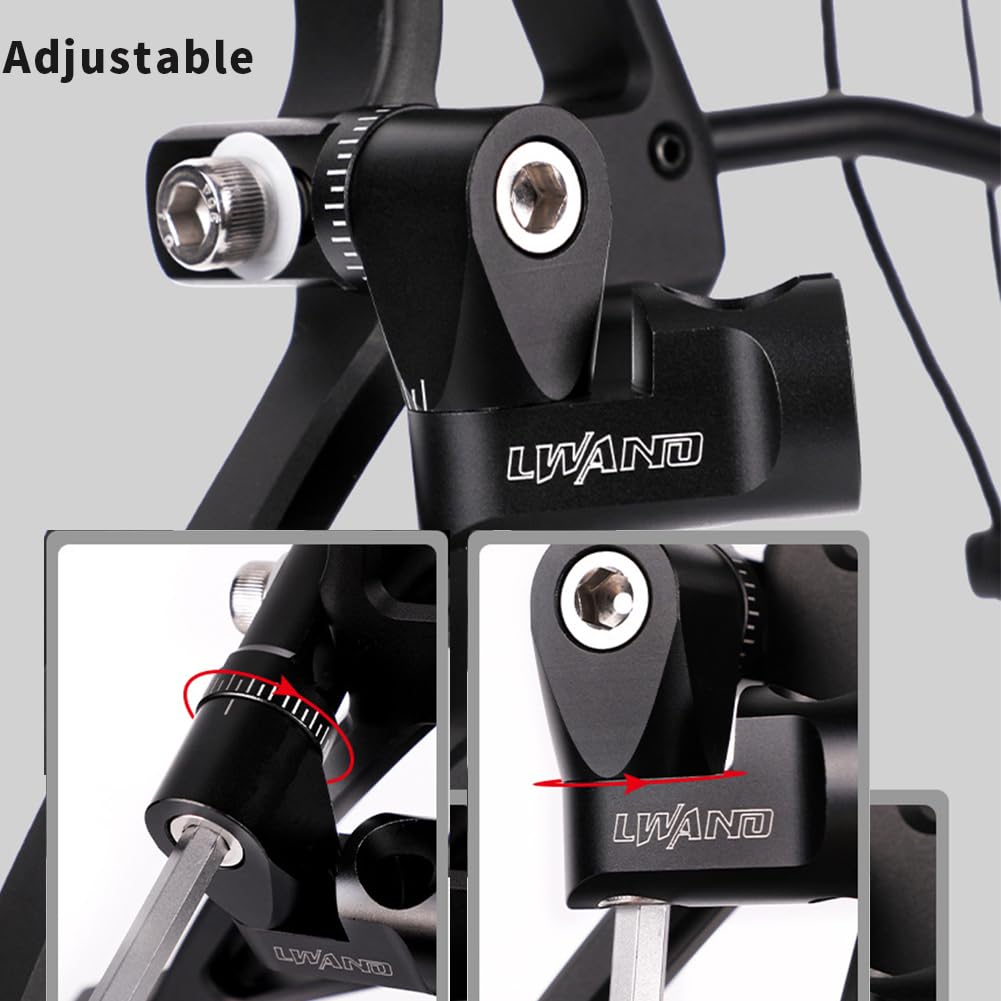 Kissybride Fully Ajustable Single Side V-bar Mount, Quick Disconnect V-Bar Bow Stabilizer for Compound Bow & Recurve Bows, Black